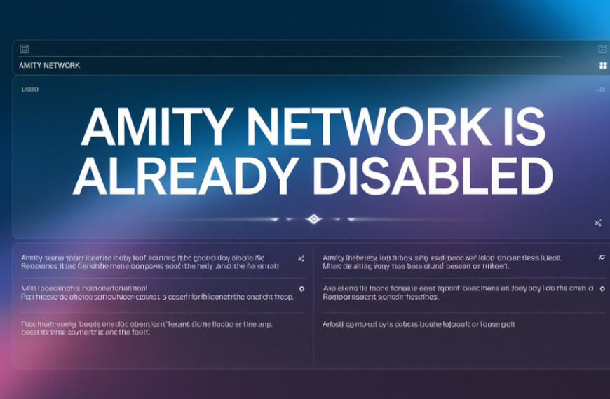 Amity Network: Understanding the Impact of a Disabled State